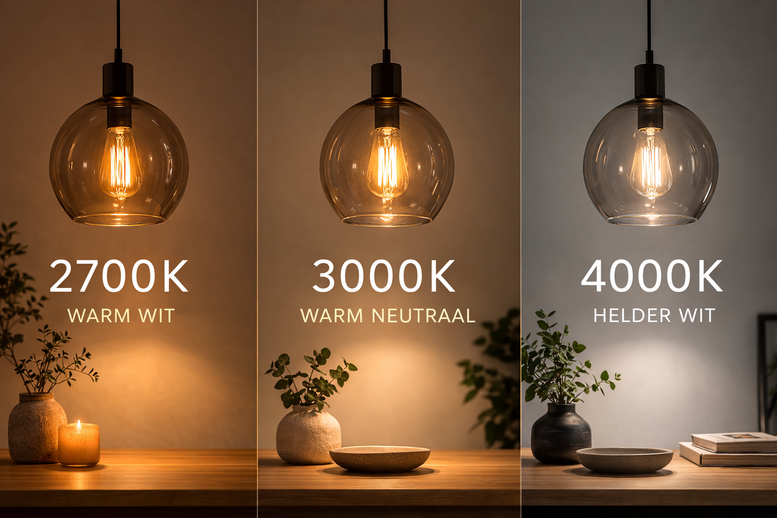 Welke lichtkleur kiezen? 2700K, 3000K en 4000K uitgelegd