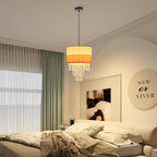 Jane Hanglamp met kristallen, beige/zwart