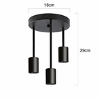 Plafondlamp zwart 3-lichts modern industrieel - Jake