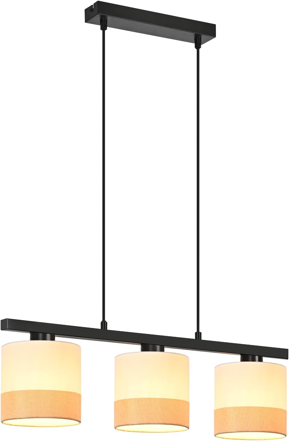 Jane Hanglamp, beige/zwart