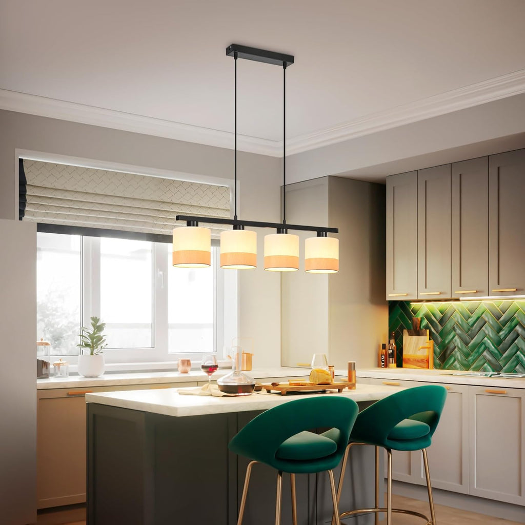 Jane Hanglamp, beige/zwart