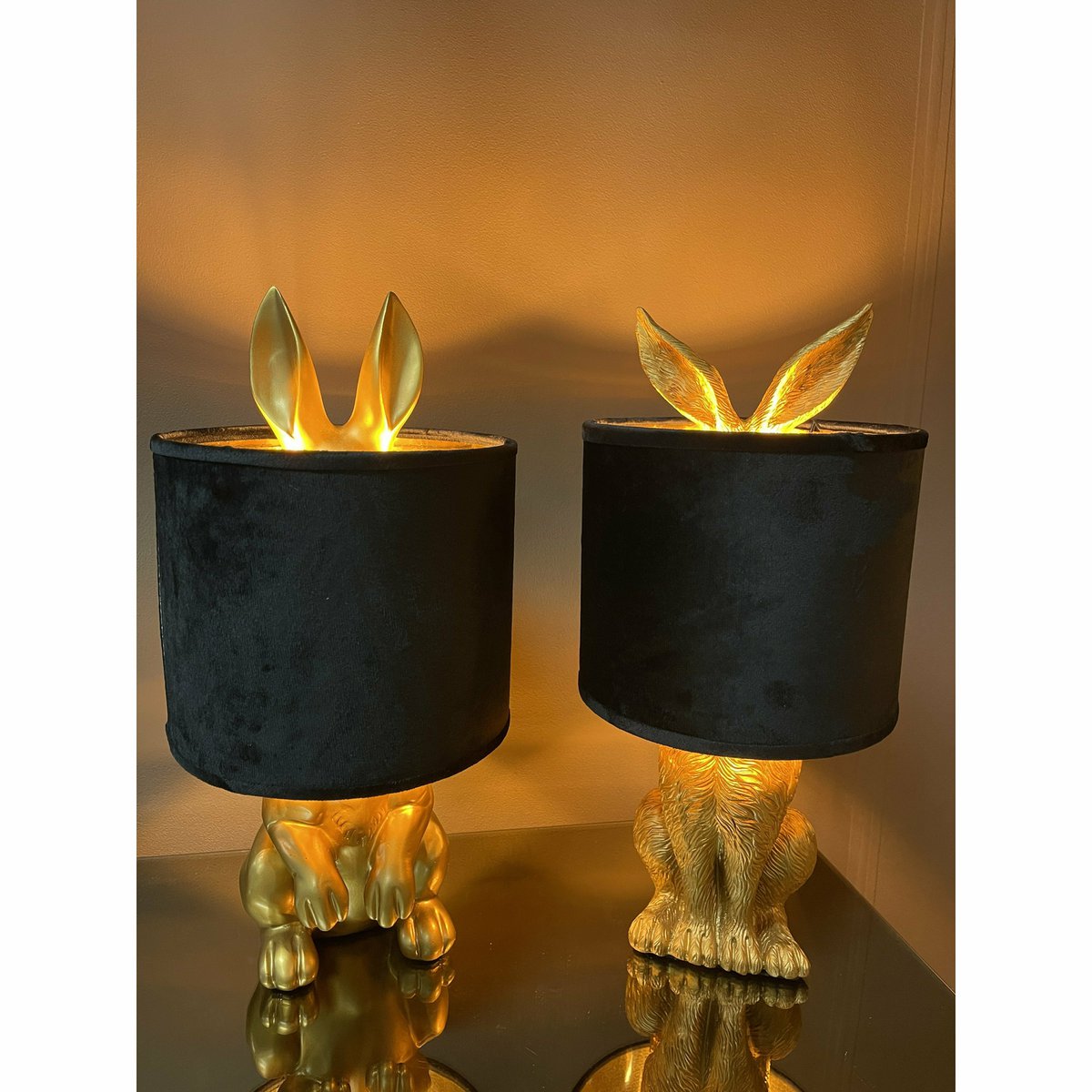 Gouden Haas Tafellamp