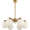 Hanglamp Stella Wit Goud 6-licht