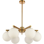 Hanglamp Stella Wit Goud 6-licht