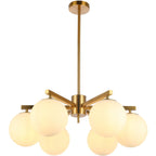 Hanglamp Stella Wit Goud 6-licht