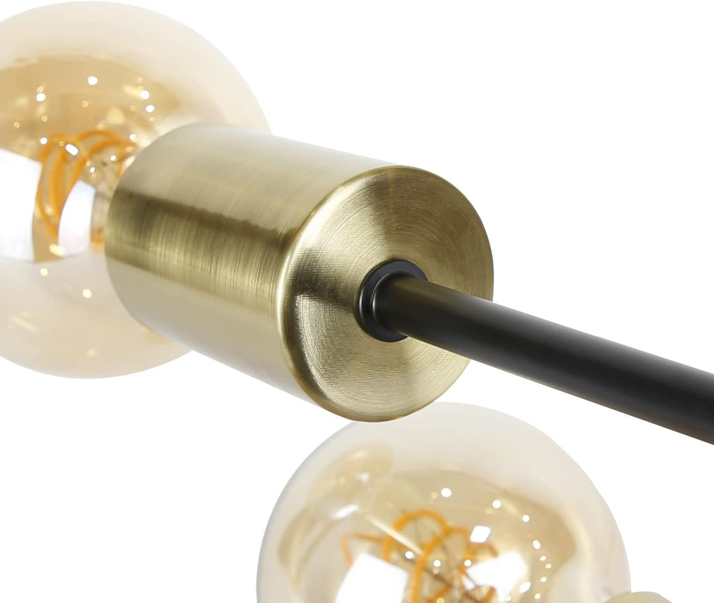 Plafondlamp zwart/goud - 3-lichtpunten - Jake