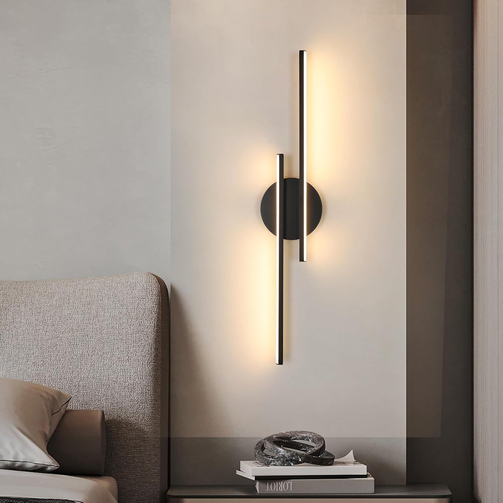 Moderne Wandlamp Zwart – LED Designlamp met Warm Licht – Liora
