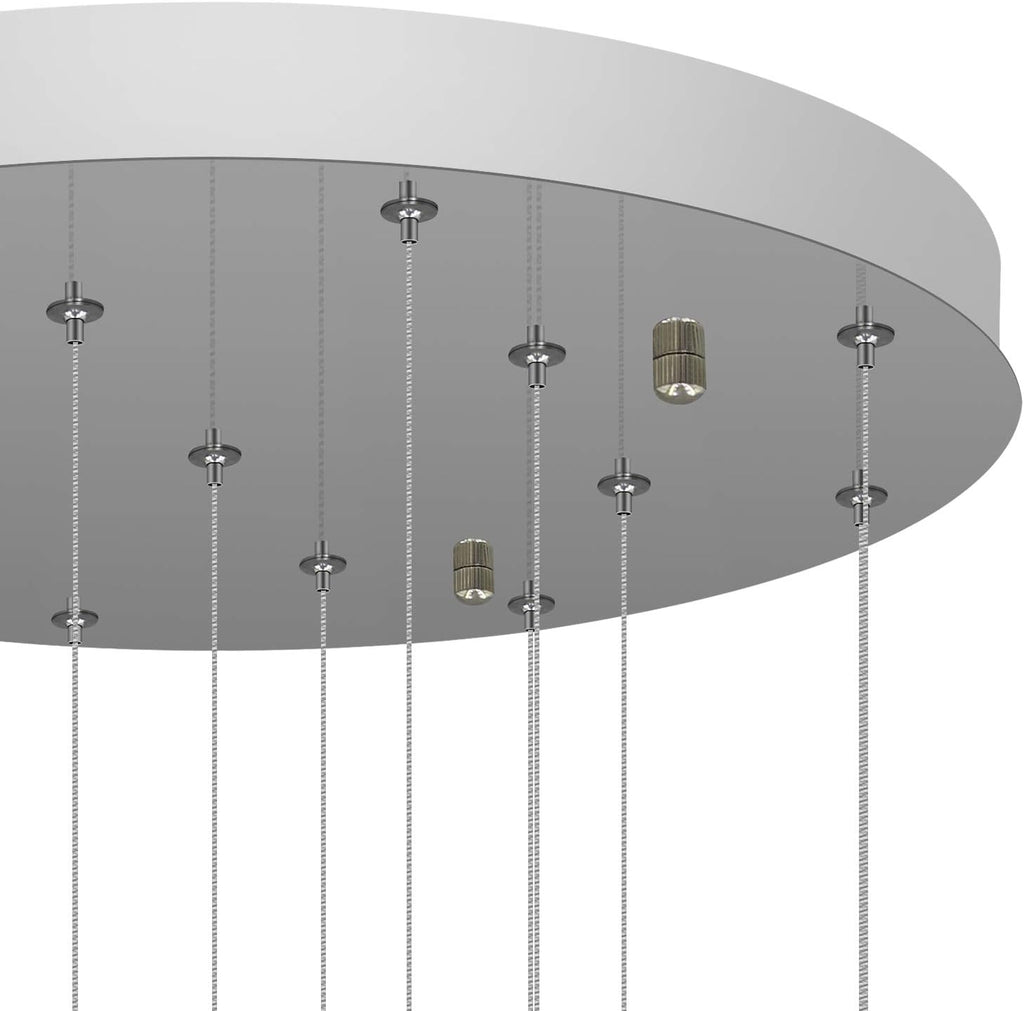 Glazen Bol Hanglamp met kristallen – 15 Lichtpunten – Orbix