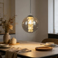 Glazen Bol Hanglamp met kristallen – 1 Lichtpunt – Orbix