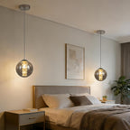 Glazen Bol Hanglamp met kristallen – 1 Lichtpunt – Orbix