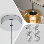 Glazen Bol Hanglamp met kristallen – 1 Lichtpunt – Orbix